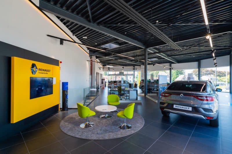 garage and showroom lobby for cars